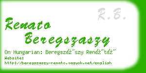 renato beregszaszy business card